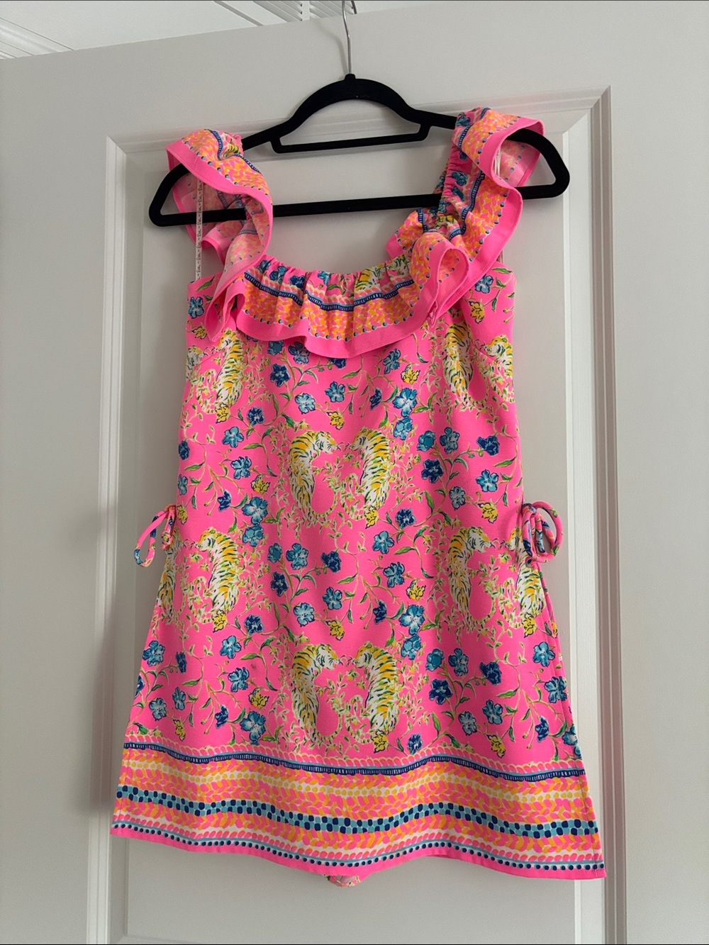 Zoya romper Pink Floral Ruffle